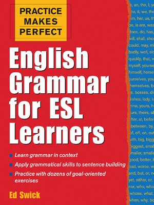 cover image of English Grammar for ESL Learners